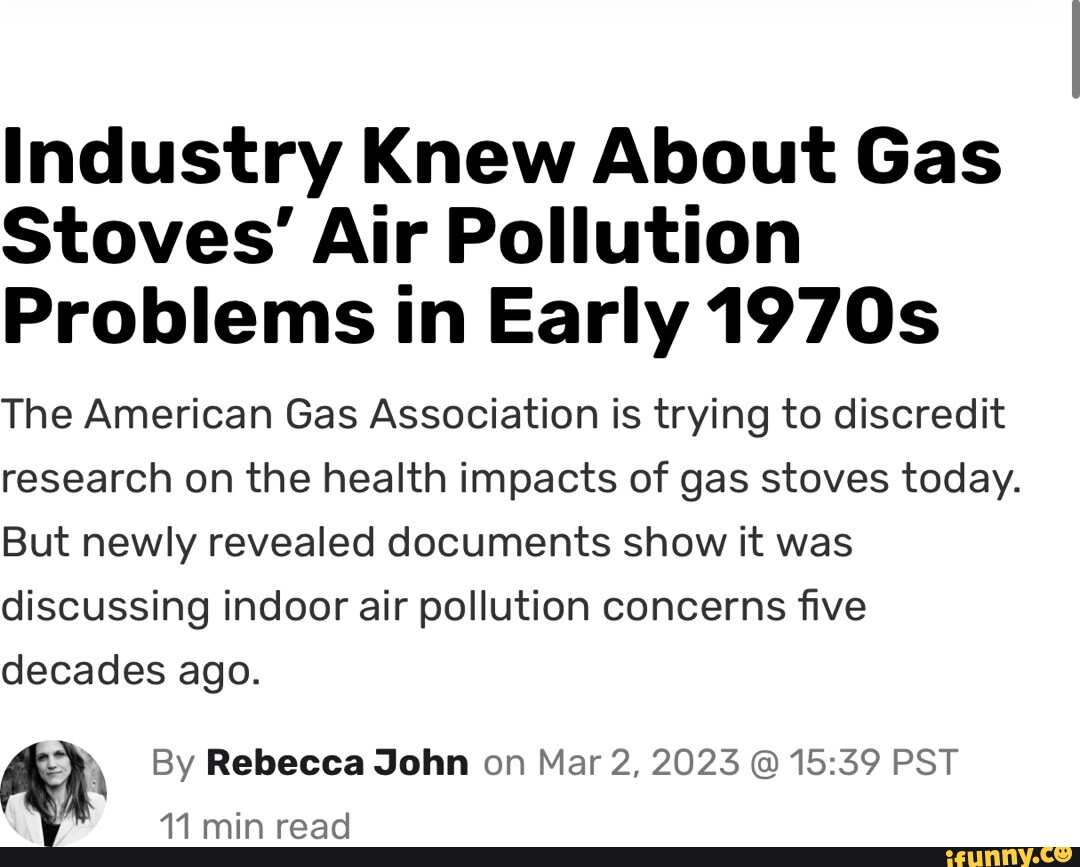 Industry Knew About Gas Stoves' Air Pollution Problems in Early 1970s