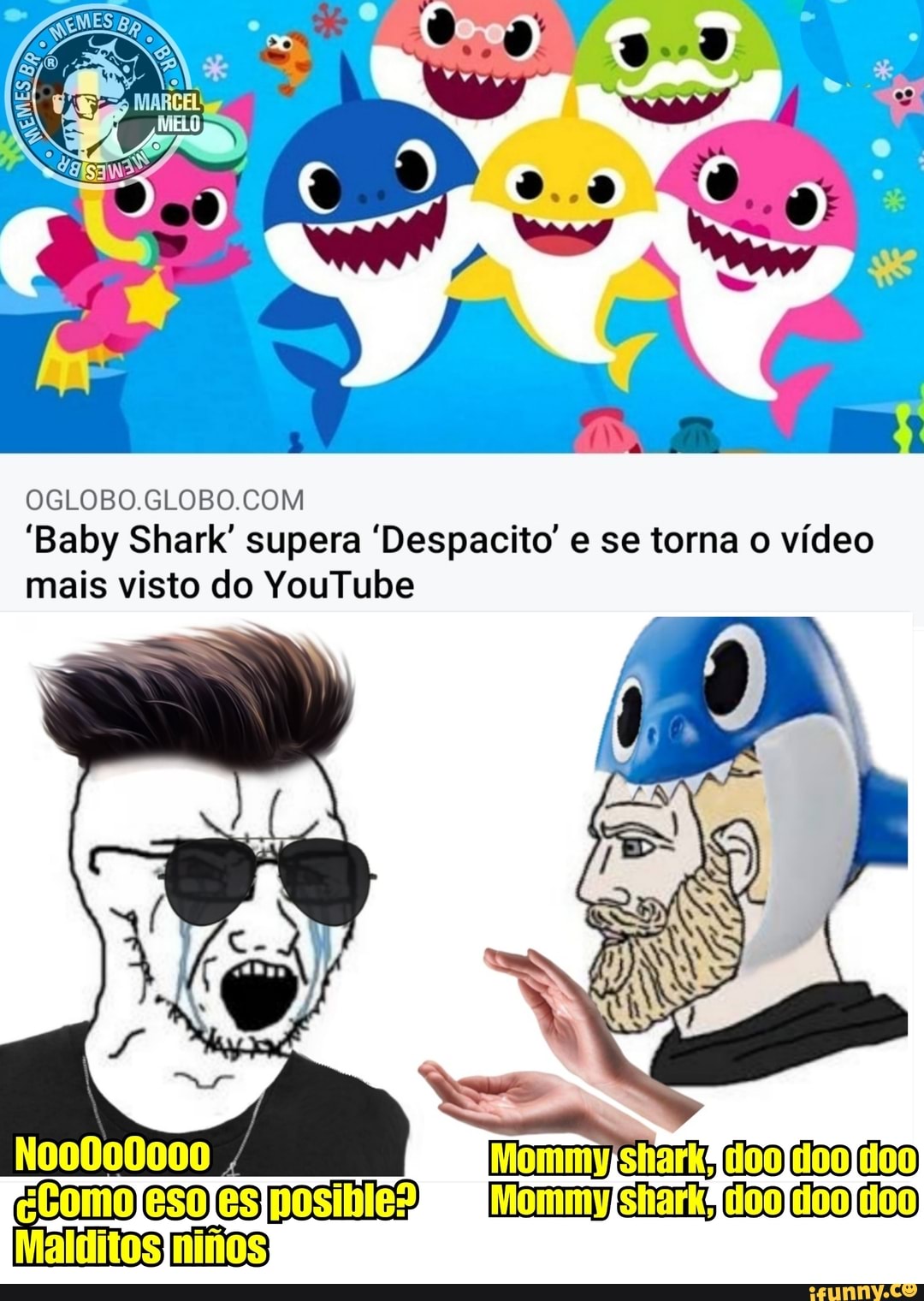 "Baby Shark' supera 'Despacito' e se torna o vídeo mais visto do YouTube
cho chocho
No0000000
Malditosininos)