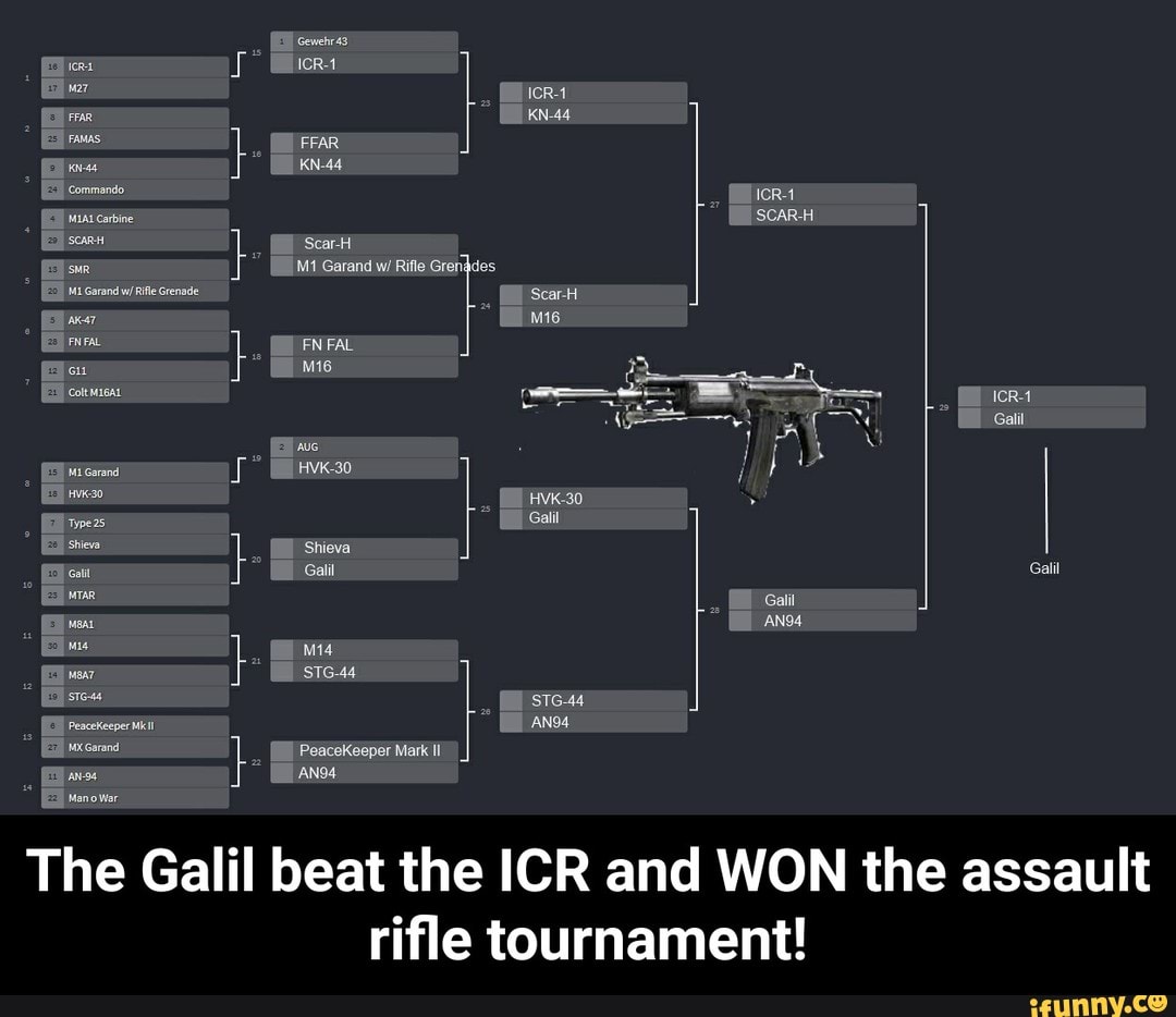 The Galil Beat The Icr And Won The Assault Rifle Tournament