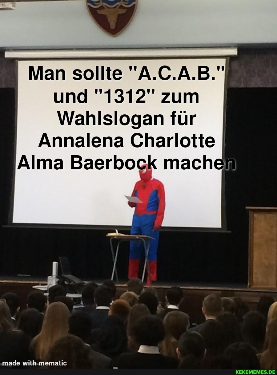 lan sollte und "1312" zum
\Wahlslogan für
Annalena Charlotte
Alma Baerbock machen