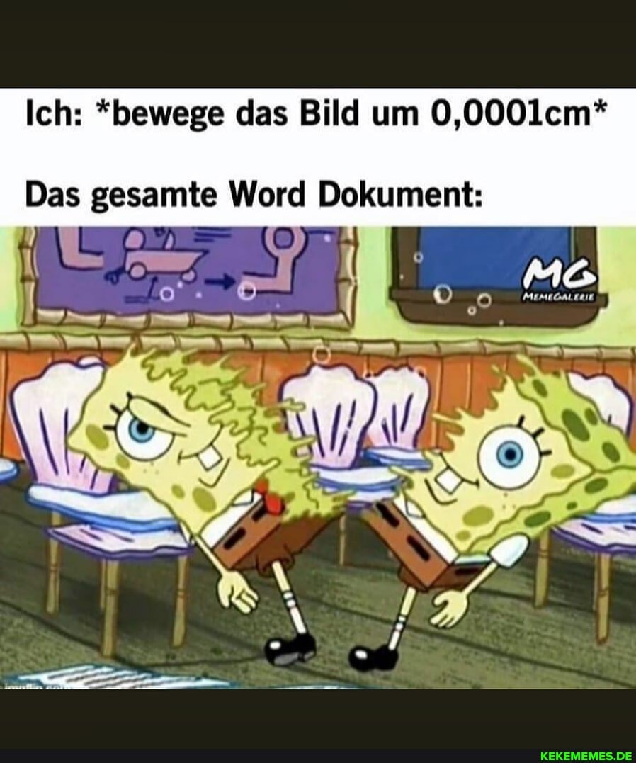 Ich: *bewege das Bild um 0,0001cm*
Das gesamte Word Dokument: