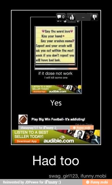 if it dose not work
Had too
ifunny.mobi