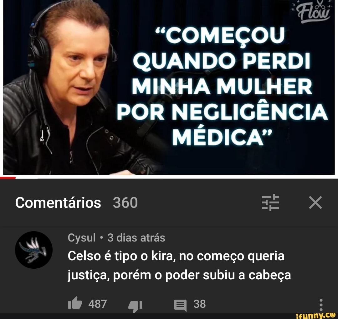 "COMEÇOU QUANDO PERDI MINHA MULHER POR NEGLIGÊNCIA MÉDICA"
Comentários 360 X
Cysul 3 dias atrás
Celso é tipo o kira, no começo queria justiça, porém o poder subiu a cabeça
647 g 3