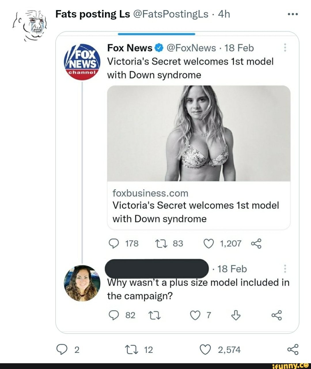Fats posting Ls FatsPostingLs fe Fox News FoxNews 18 Feb Victoria