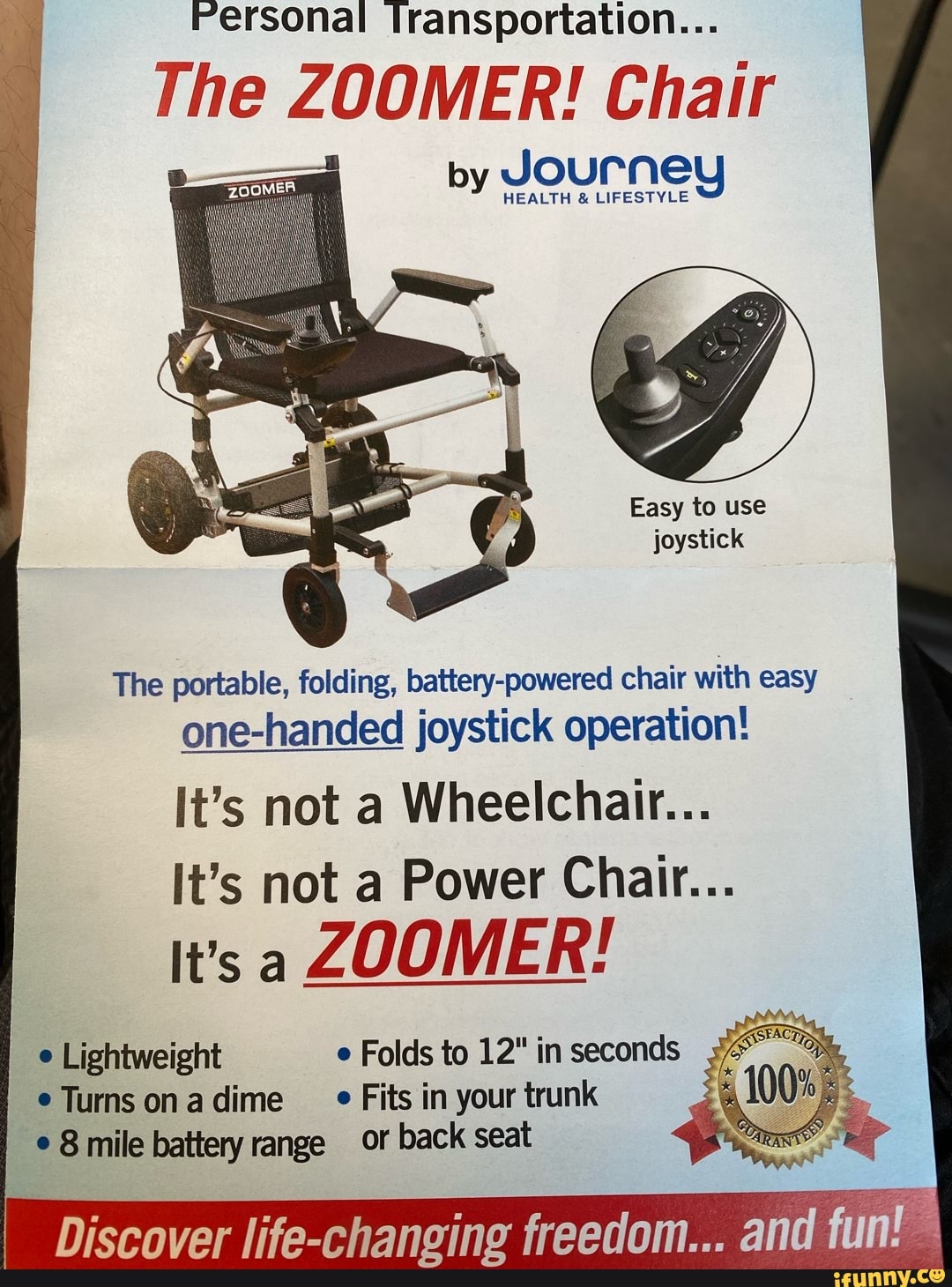 Fersonal Transportation... The ZOOMER! Chair by Journey HEALTH