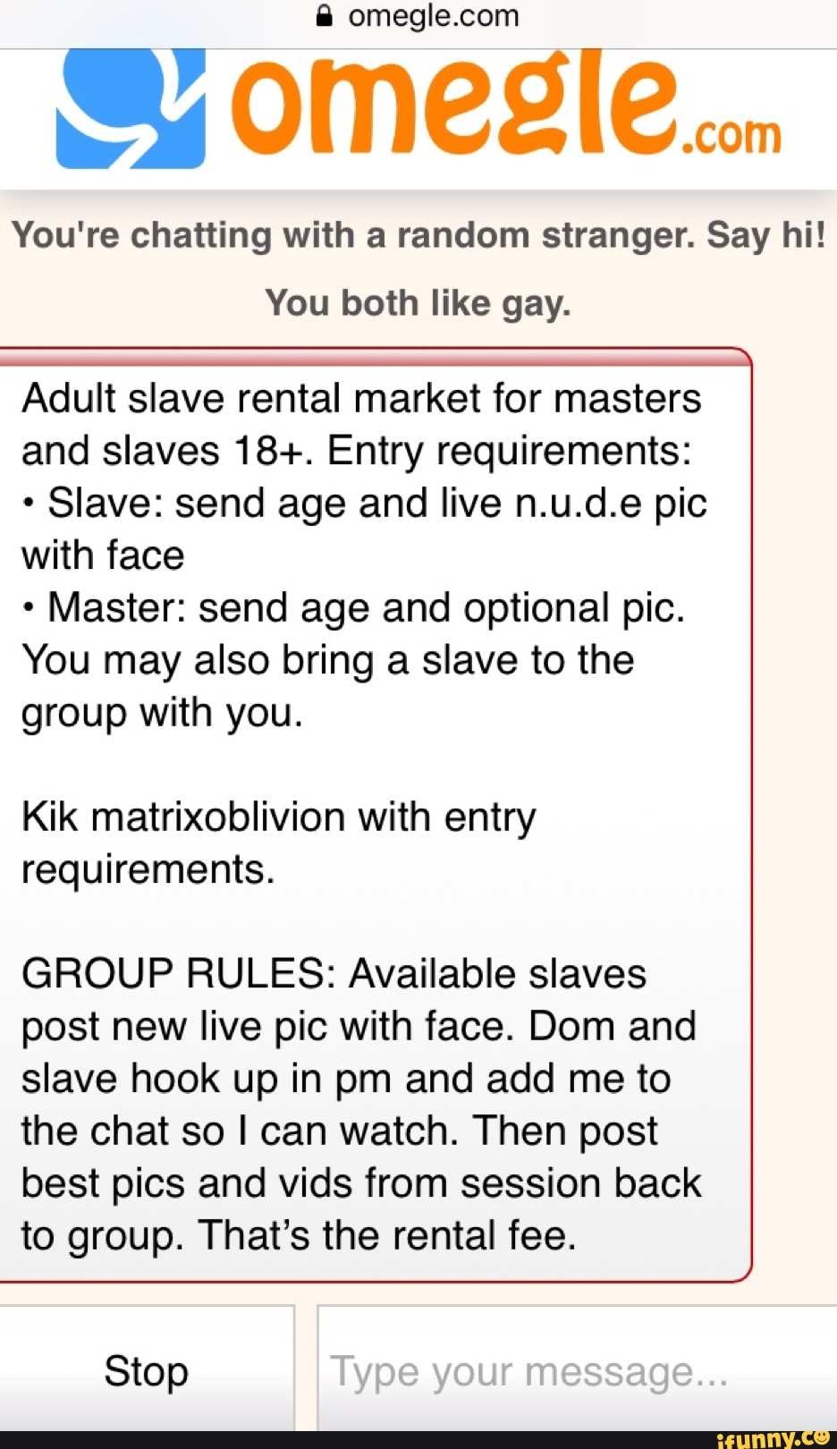 Gay slave kik