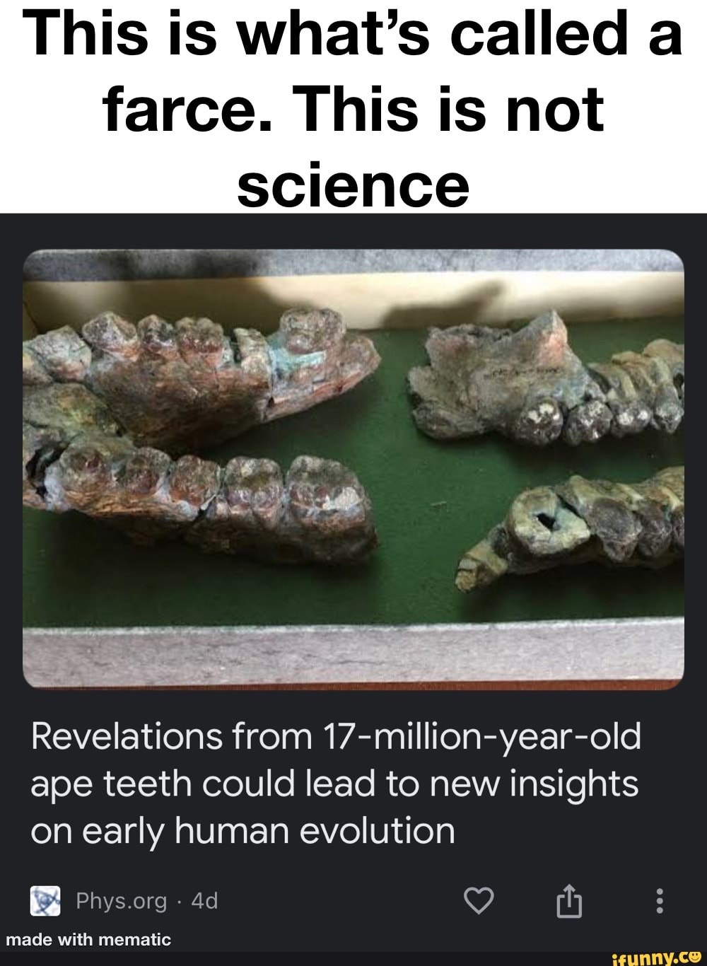 This is what's called a farce. This is not science Revelations from 17