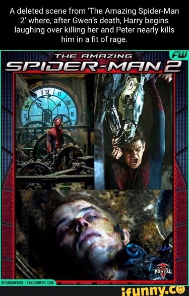 The Amazing Spider Man 2 Deleted Scenes A deleted scene from 'The Amazing Spider-Man_ 2' where, after Gwen's