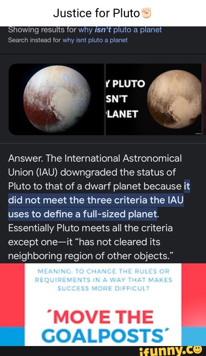 Justice for Pluto owing results for why isn't pluto a planet, Search ...