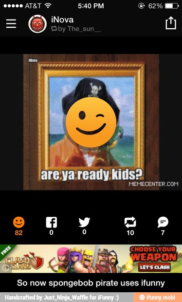 So now spongebob pirate uses ifunny - So now spongebob pirate uses ifunny