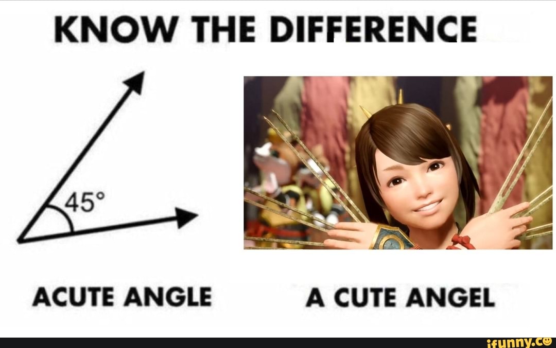 KNOW THE DIFFERENCE
SS
ACUTE ANGLE A CUTE ANGEL