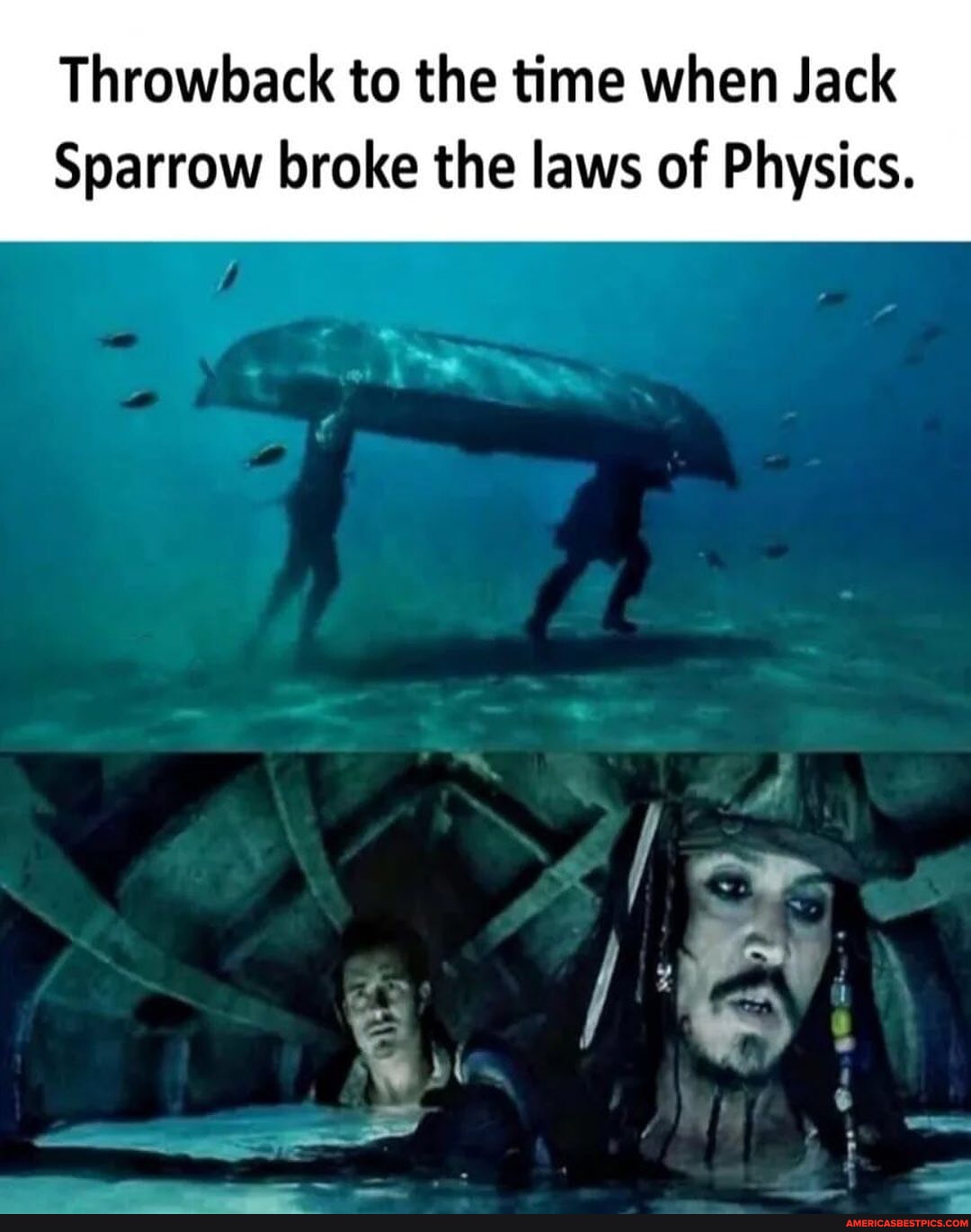 🤣 - Throwback to the time when Jack Sparrow broke the laws of Physics ...