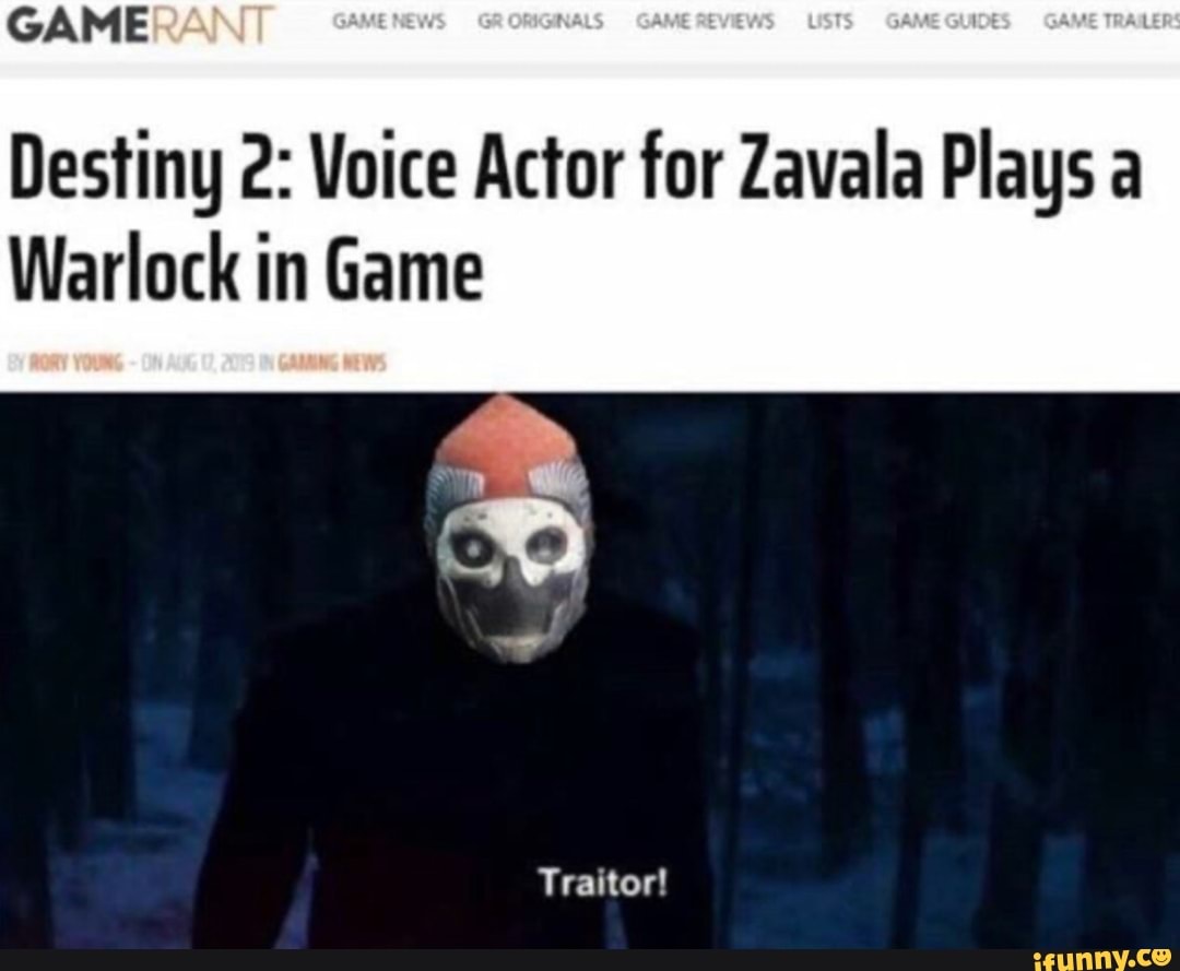 GAME
Destiny 2: Voice Actor for Zavala Plays a
Warlock in Game