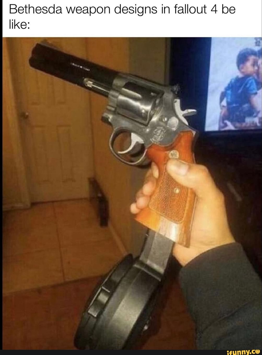 Bethesda weapon designs in fallout 4 be like: - )
