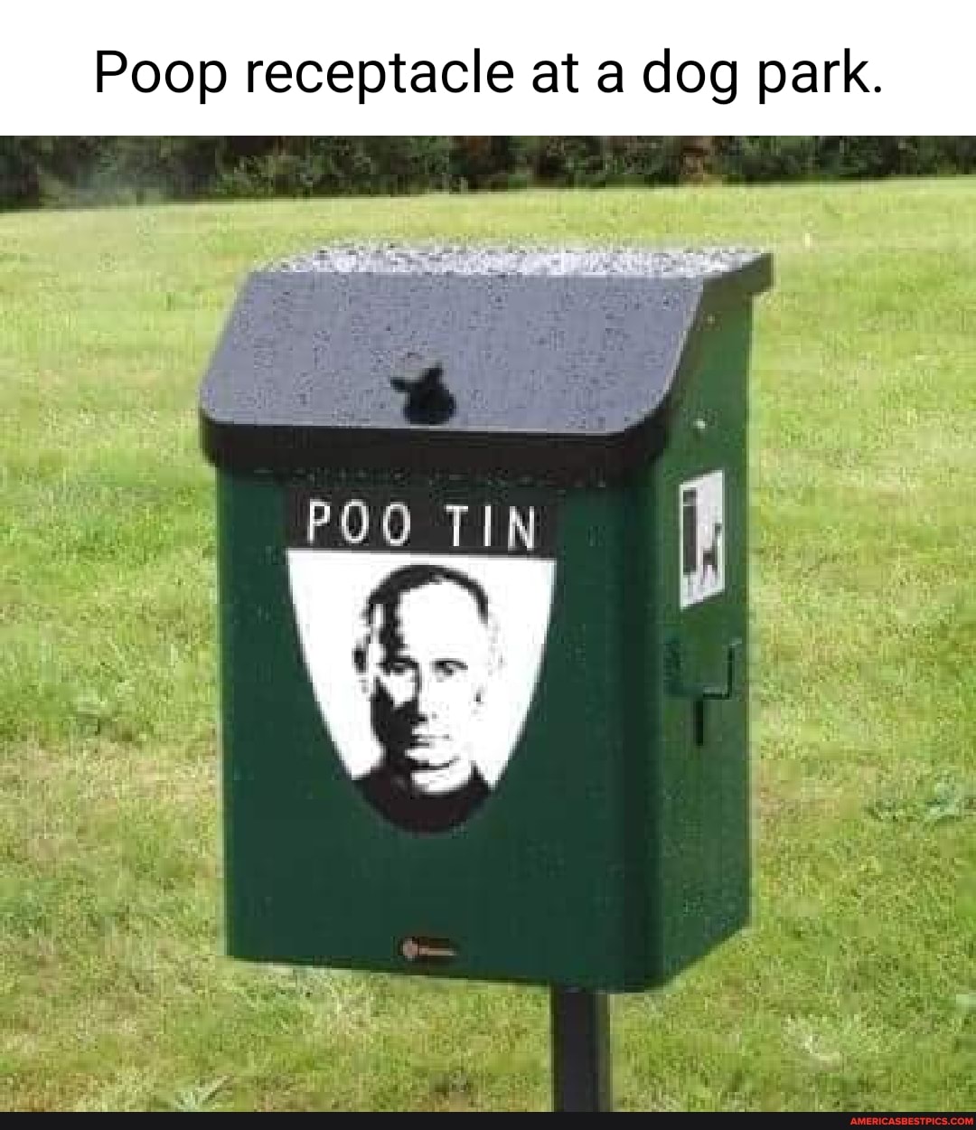Poop receptacle at a dog park. America’s best pics and videos