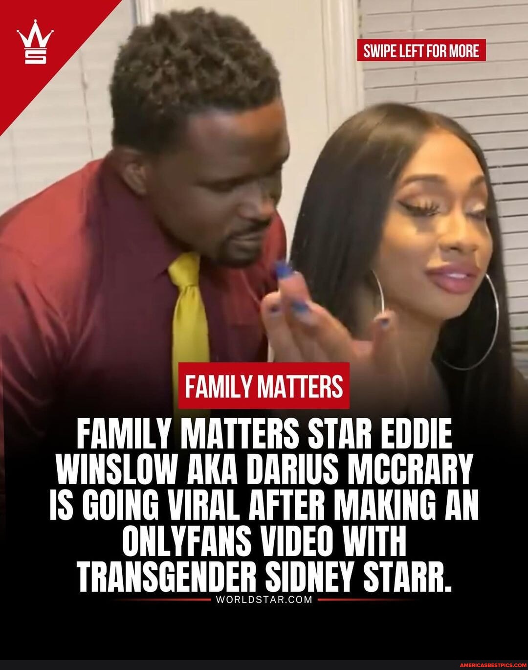 FamilyMatters star #EddieWinslow aka #DariusMcCrary is going viral after  making an OnlyFans video with Sidney Starr - SWIPE LEFT FOR MORE FAMILY  MATTERS FAMILY MATTERS STAR EDDIE WINSLOW AKA DARIUS MCCRARY IS