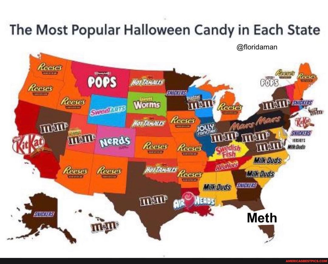 The Most Popular Halloween Candy in Each State floridaman POPS Worms America’s best pics and