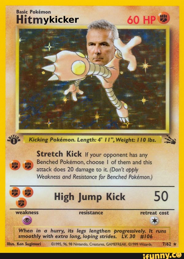 Basic Pokemon Hitmykicker Kicking Pokmon. Length: 4' 11", Weight: 110 ...