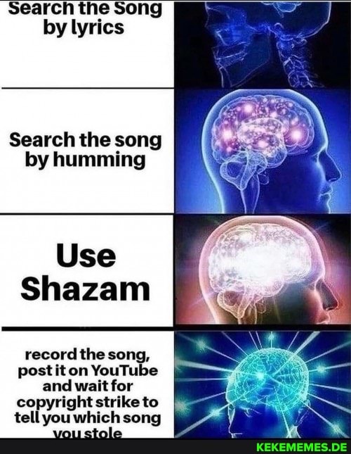 Search the song by lyrics
Search the song by humming
Use
Shazam
record the song, post it on YouTube and wait for copyright strike to tell you which song