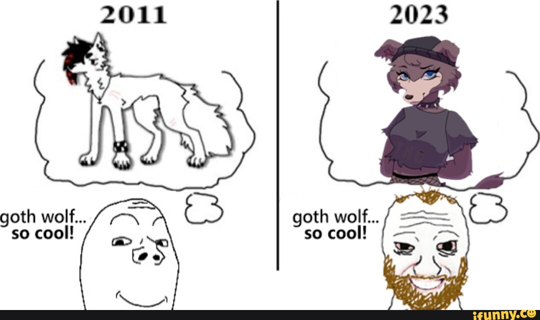 2011 goth wolf... goth wolf... so cool! so cool! iFunny