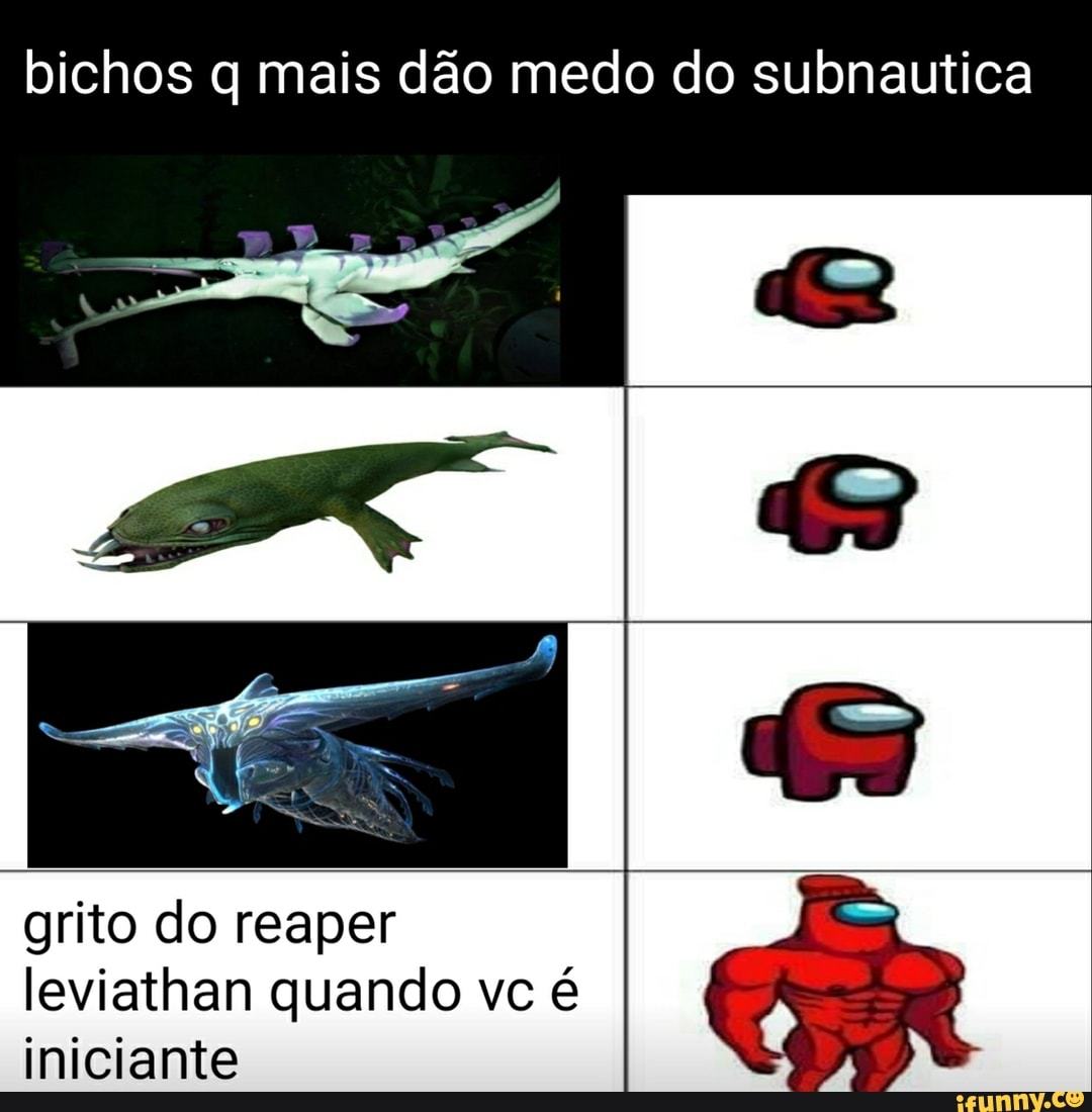 bichos q mais dão medo do subnautica
grito do reaper leviathan quando vc é iniciante