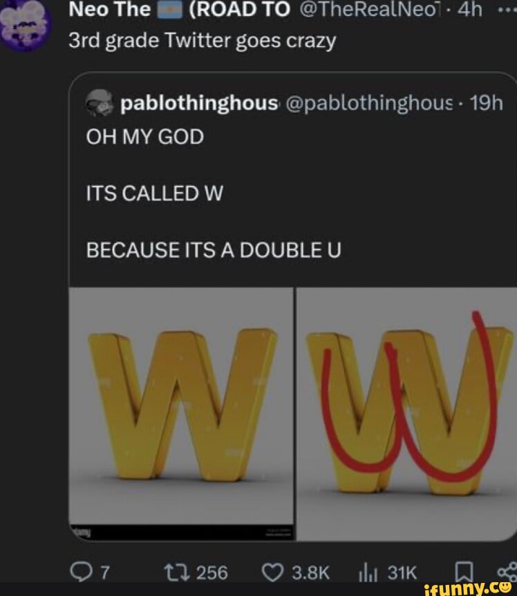 Why is W called Double-U? 