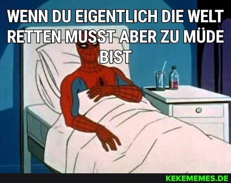 WENN DU EIGENTLICH DIE WELT RETTEN MUSST ABER ZU MÜDE BIST