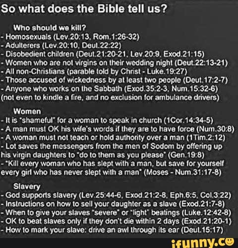 So what does the Bible tell us? Who should we kill? - Adulterers Rem, 1 ...