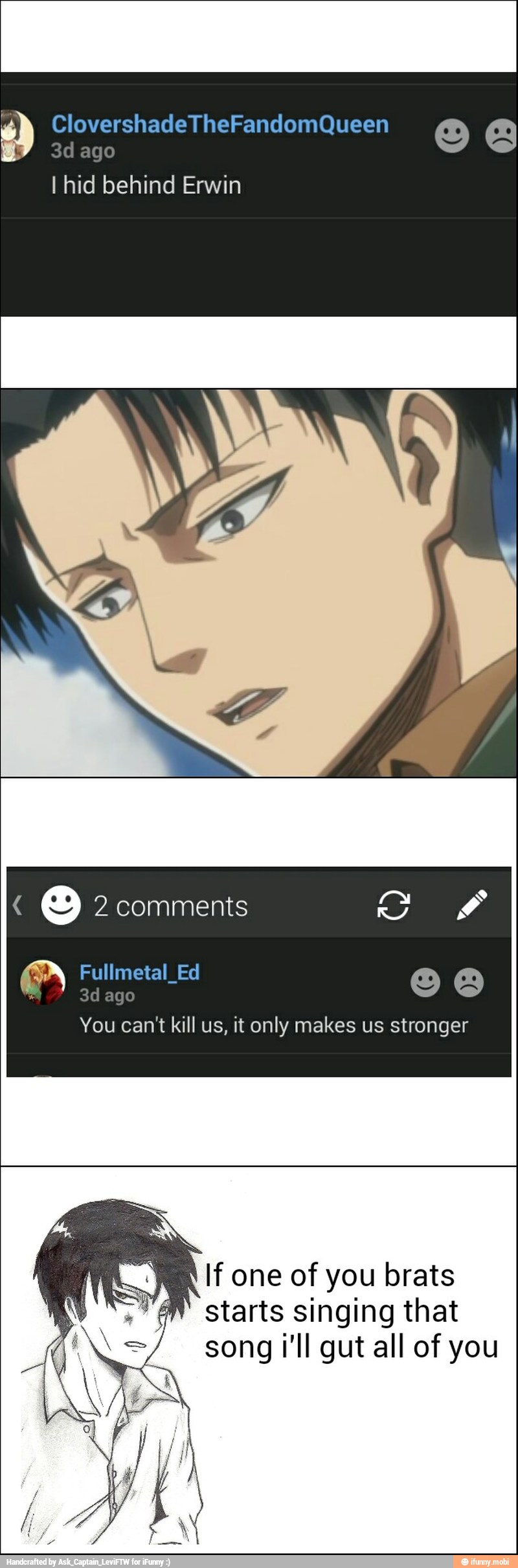 You can't kill us, it only makes us stronger