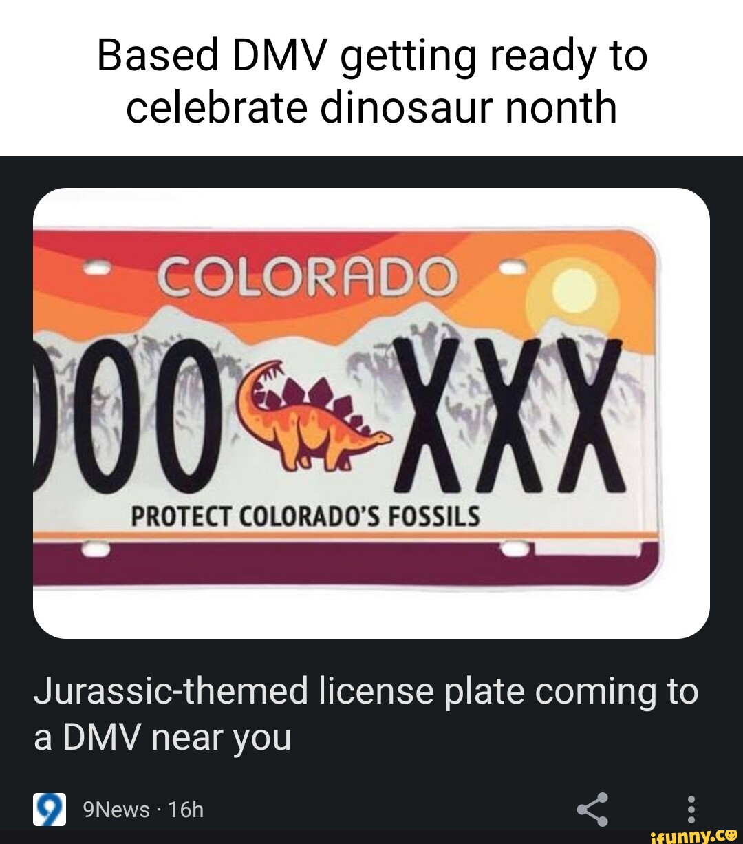When will you be able to buy Colorado's Jurassic-themed license