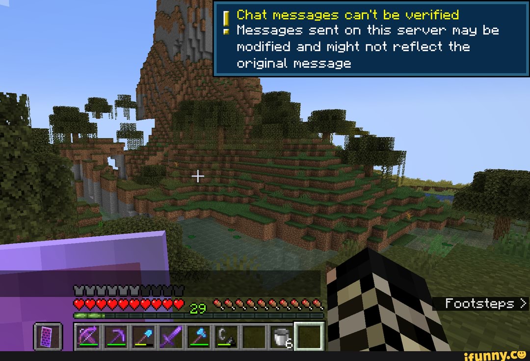 how to get rid of chat messages cannot be verified minecraft