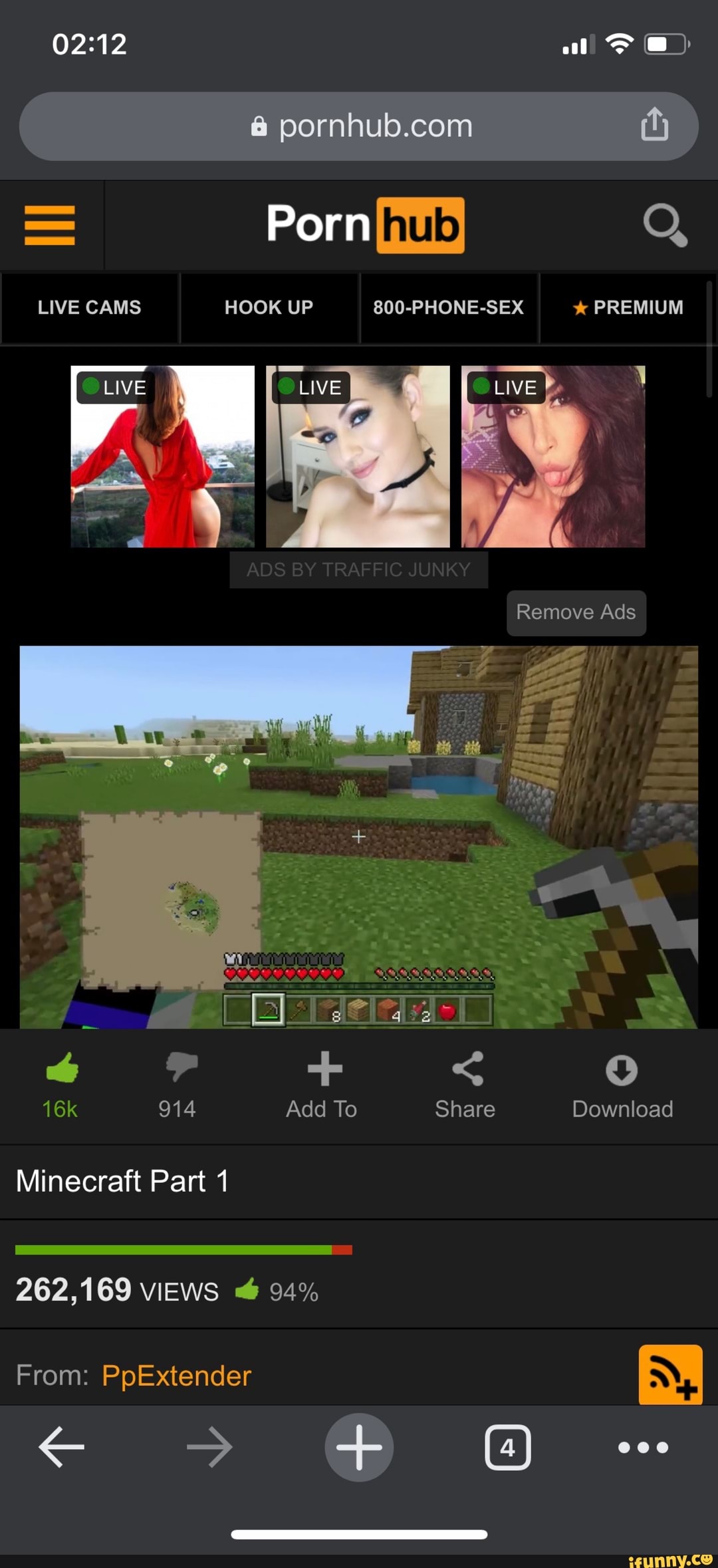 1080px x 2358px - Porn) HOOK UP 800-PHONE-SEX LIVE CAMS Share Add To Minecraft Part 1 262,169  VIEWS @ 94% From: PpExtender * PREMIUM Remove Ads Download - iFunny Brazil