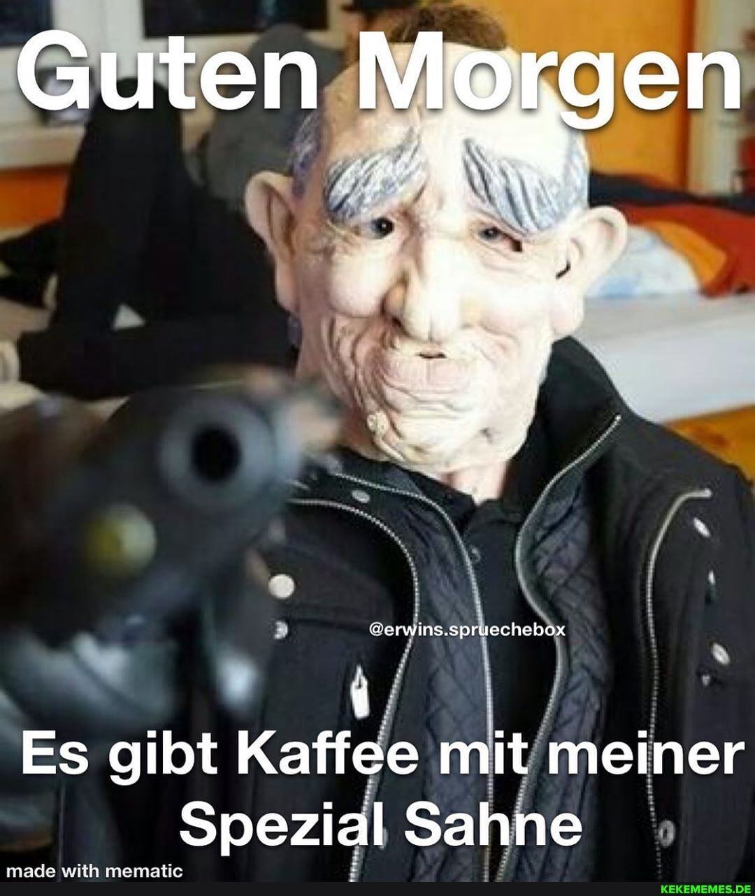 Guten Morgen
Es gibt Kaffee mit meiner
'Spezial Sahne