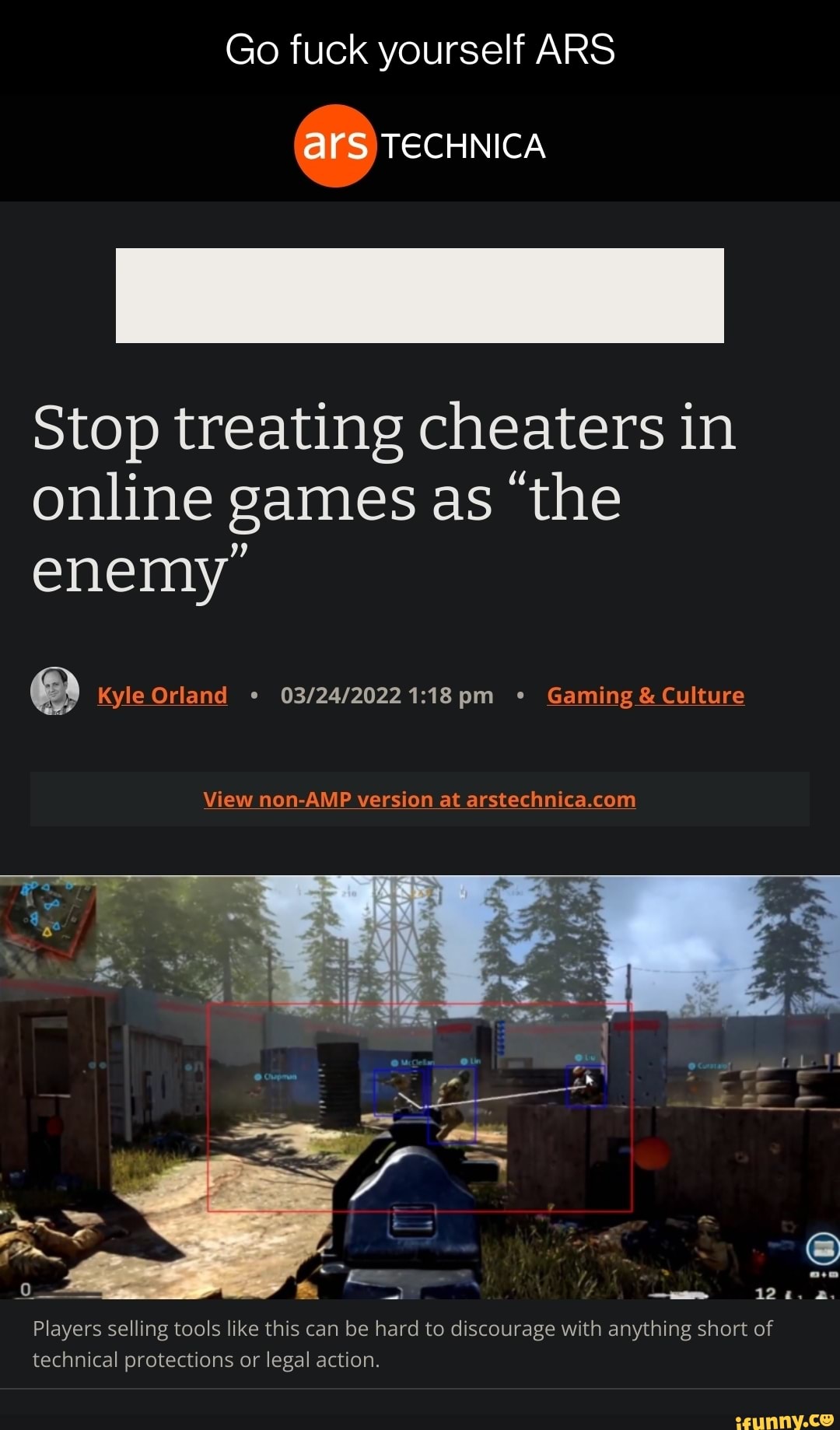 Stop treating cheaters in online games as “the enemy”