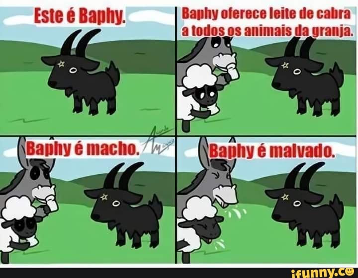 Este é Baphy. Banhy oferece leite de cabra a todos os animais da granja.
