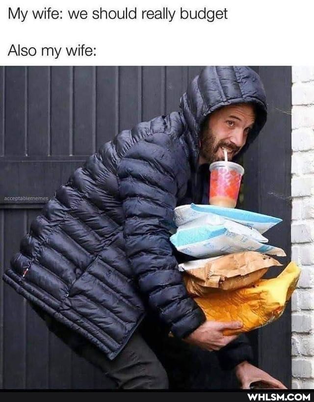 My wife: we should really budget
Also my wife:
