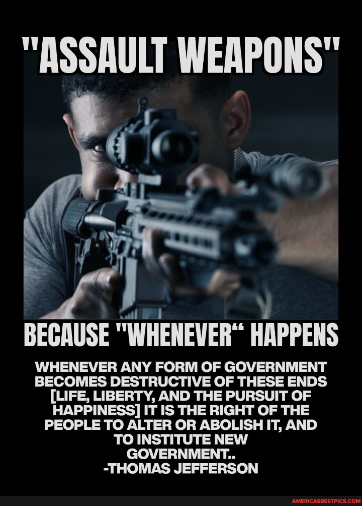 "ASSAULT WEAPONS" BECAUSE HAPPENS WHENEVER ANY FORM OF GOVERNMENT ...