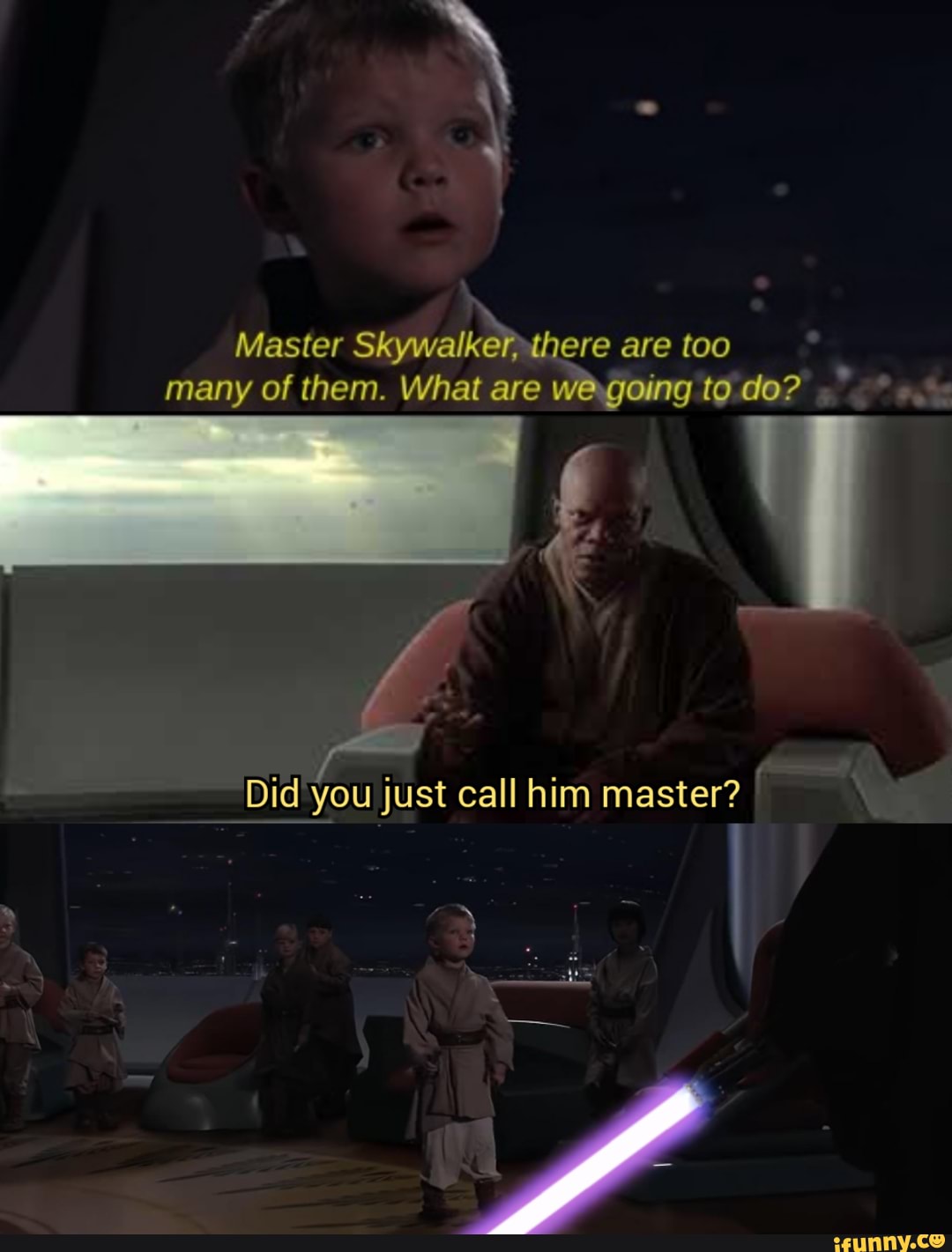 Master Skywalker, there are too many of them. What are we going to do ...