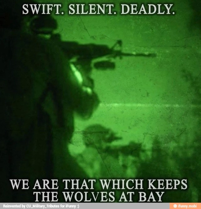 SWIFT. SILENT. DEADLY.
WE ARE THAT
ner KEEPS
THE WOLVES AT BAY 4