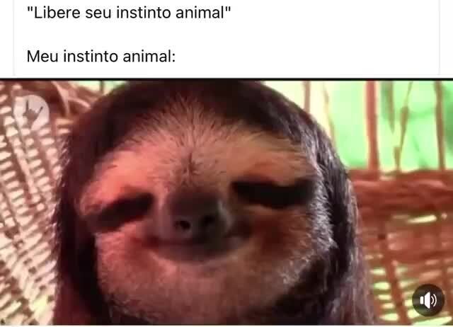 Libere seu instinto animal" Meu instinto animal: - )