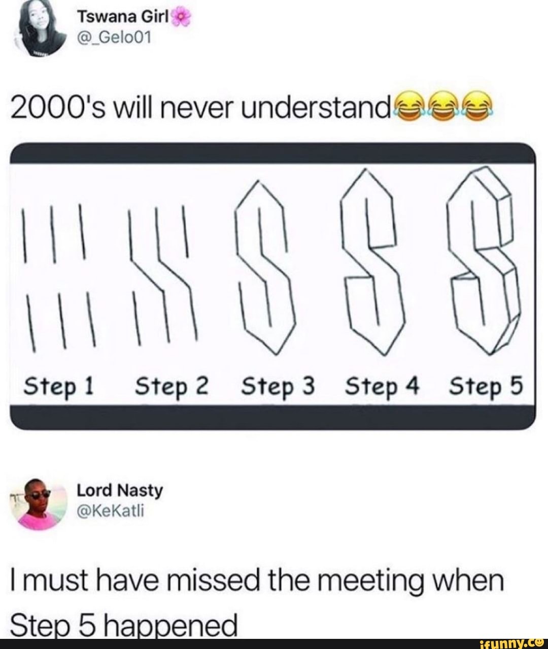 Tswana Girl
2000's will never understande se
I must have missed the meeting when
Step 5 happened