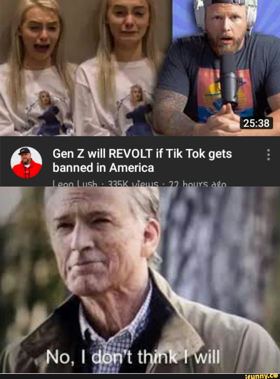 Gen Z will REVOLT if Tik Tok gets
banned in America