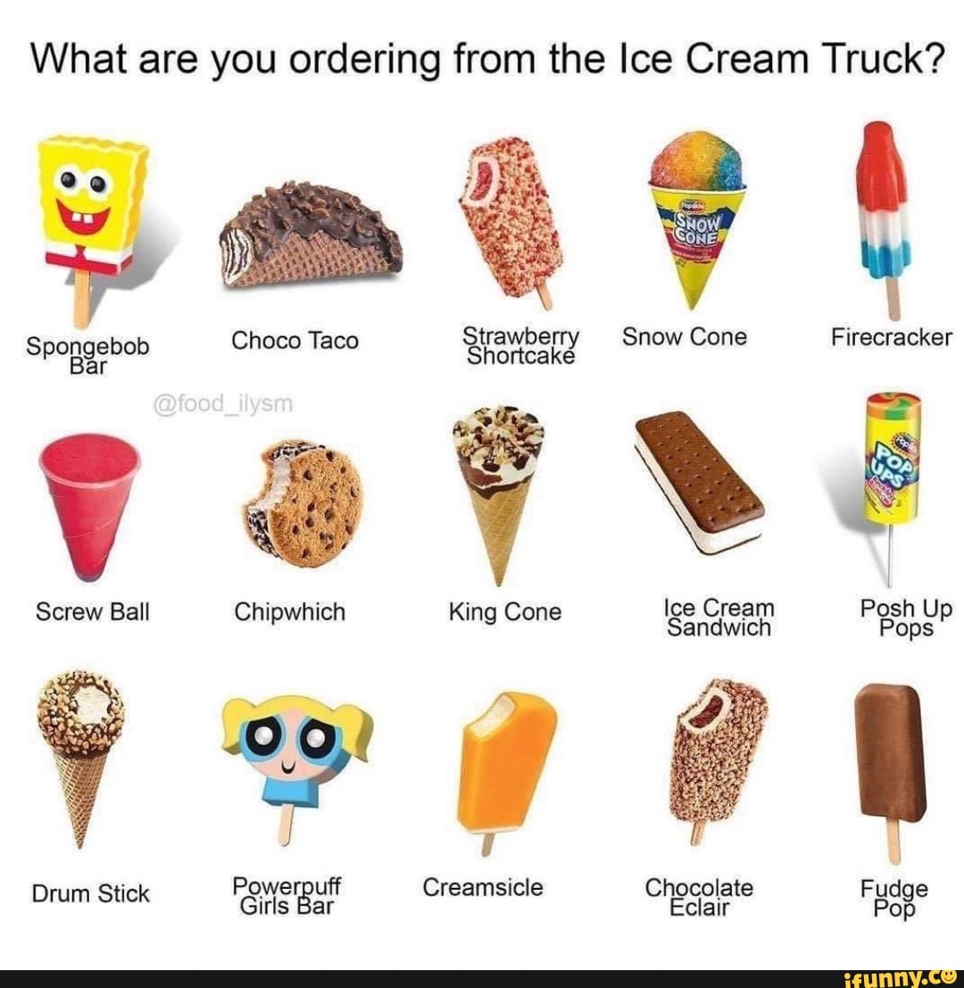 What are you ordering from the Ice Cream Truck? Spongebob Choco Taco