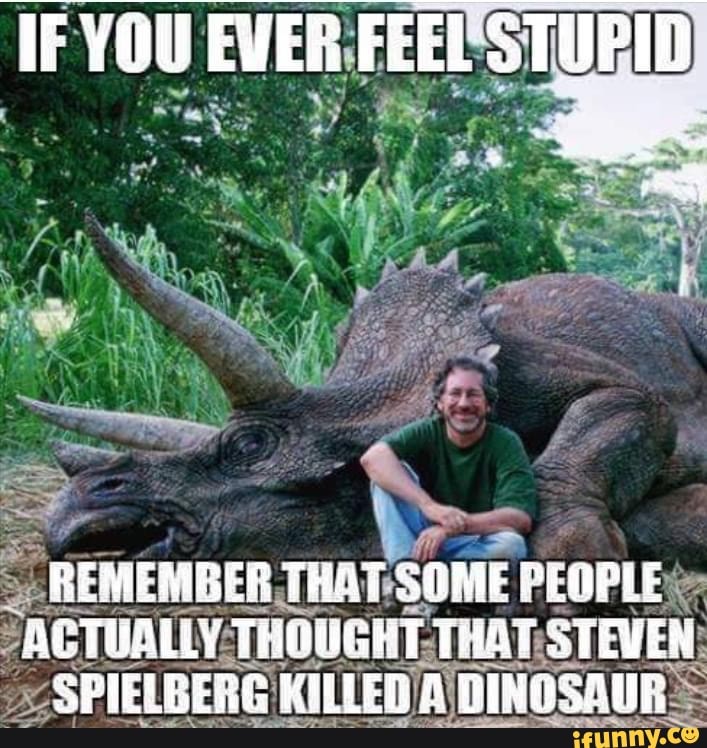 steven spielberg dinosaur meme