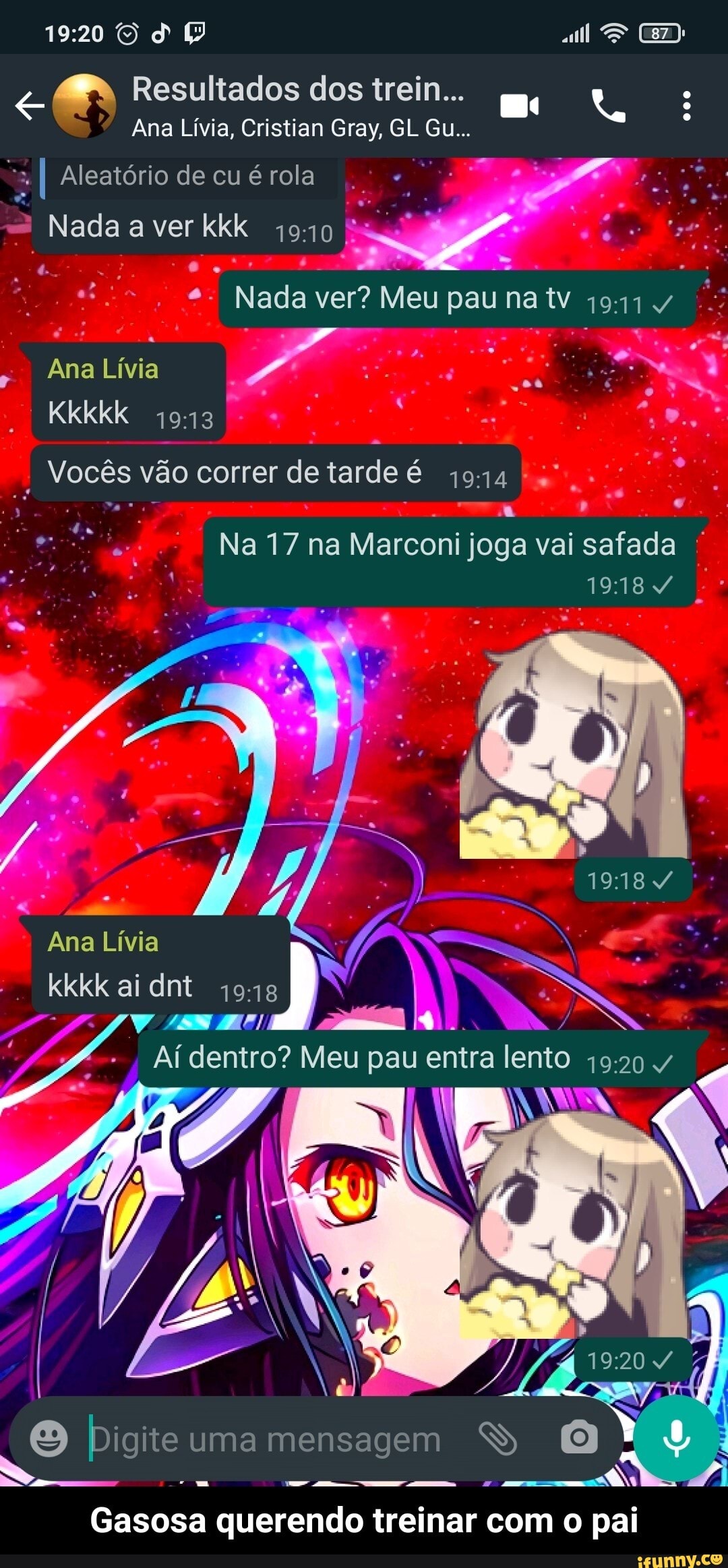 & ES
Resultados dos trein
Ana Lívia, Cristian Gray, GL Gu...
Aleatório de cu rola
Nada a ver kkk
Nada ver? Meu p pau na tv
Ana lívia
Kkkkk
Vocês vão correr de tarde é 1944
Na 17 na Marconi joga vai safada
1918.
Ana Lívia kkkk ai dnt
Aí dentro? Meu pau entra lento 19204
Pig te uma mensagem SS
Gasosa querendo treinar com o pai - Gasosa querendo treinar com o pai