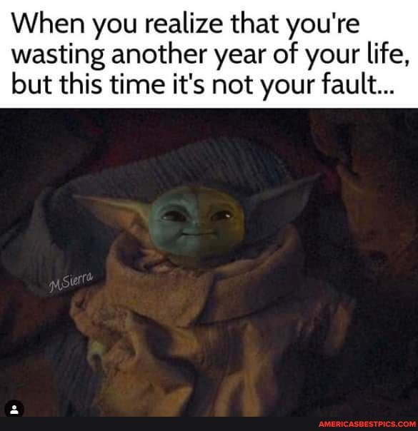 When you realize that you're
wasting another year of your life, but this time it's not your fault...