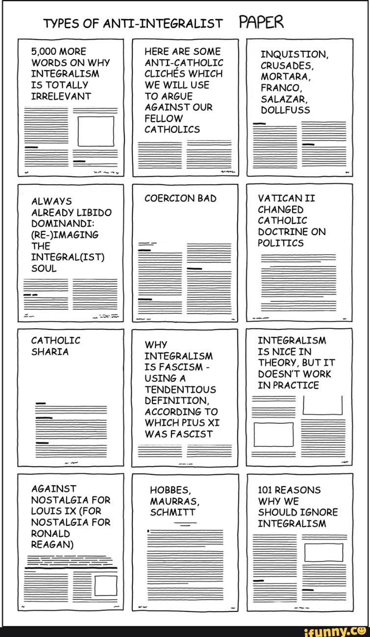 integralist Images High Quality Grahic TYPES OF ANTI-INTEGRALIST PAPER 5,000 MORE HERE ARE SOME INQUISTION ...