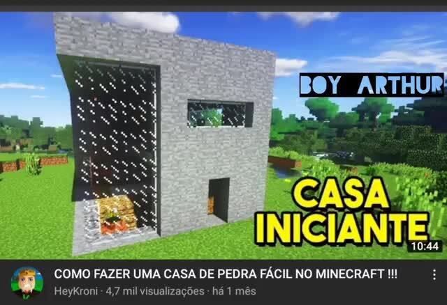 Sus or amogus? - DOY ARTHUR COMO FAZER UMA CASA DE PEDRA FÁCIL NO MINECRAFT  - iFunny Brazil