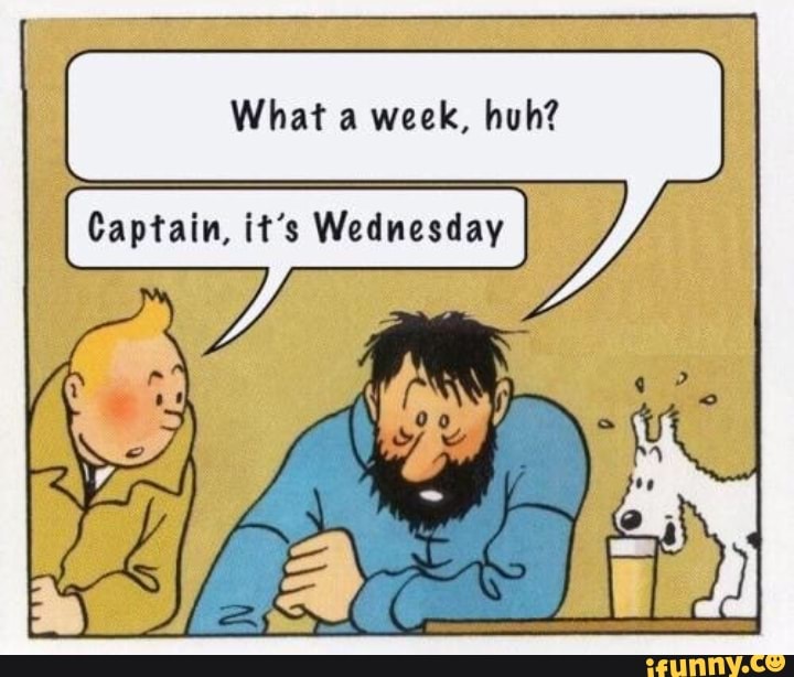 What A Week, Huh? Captain, It's Wednesday - IFunny