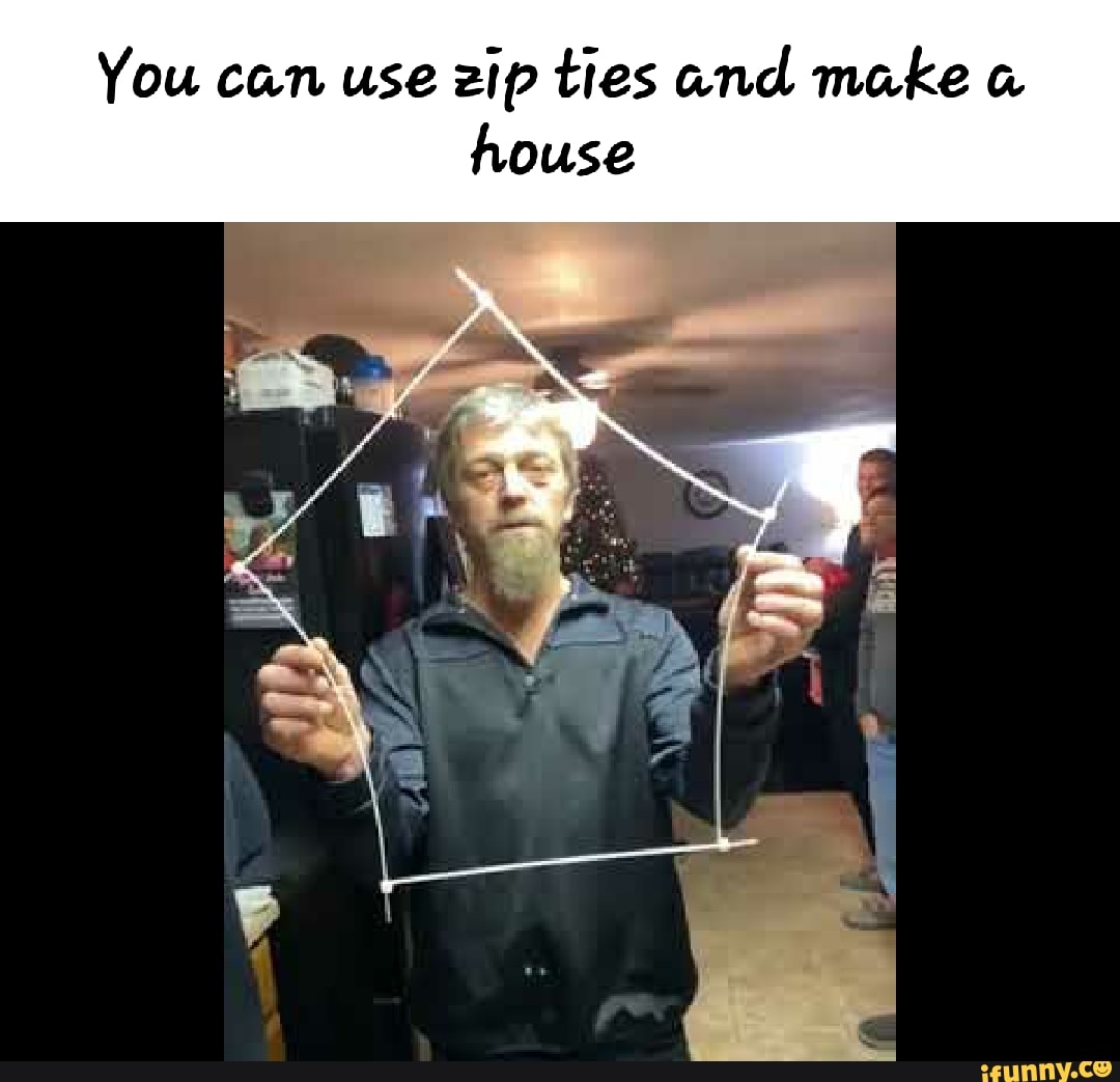 You can use zip ties and make a house )